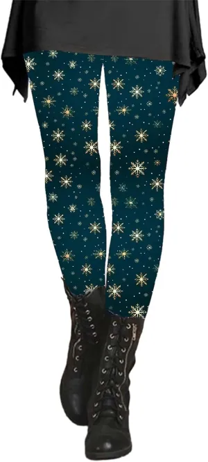 Women's Valentine's Day Yoga Pants Women's Autumn and Winter Leggings Artistic Splash Printed Workout Leggings for
