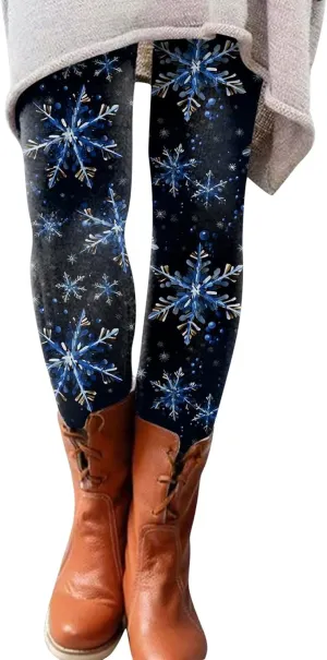 Women's Valentine's Day Yoga Pants Women's Autumn and Winter Leggings Artistic Splash Printed Workout Leggings for