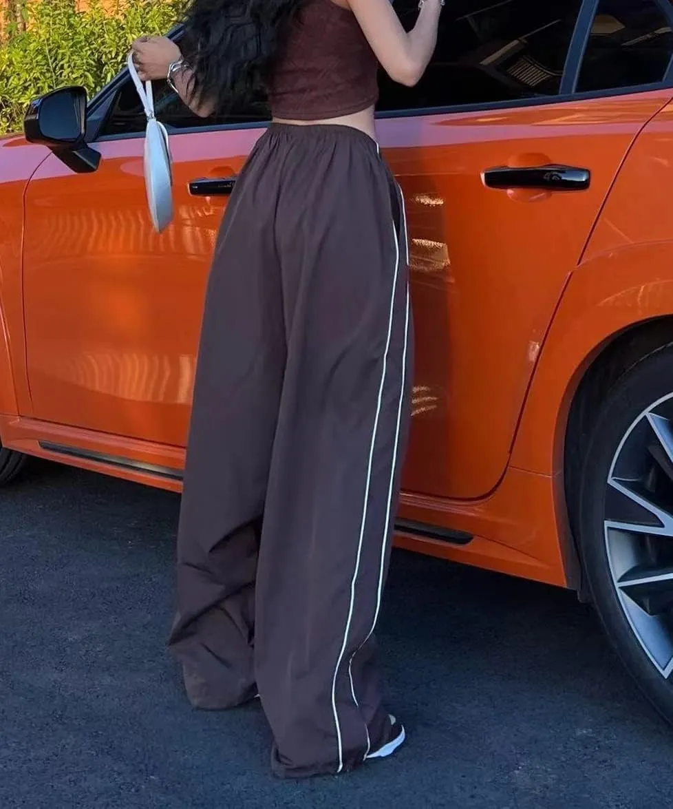XPONNI Women's Baggy Y2K Parachute Pants
