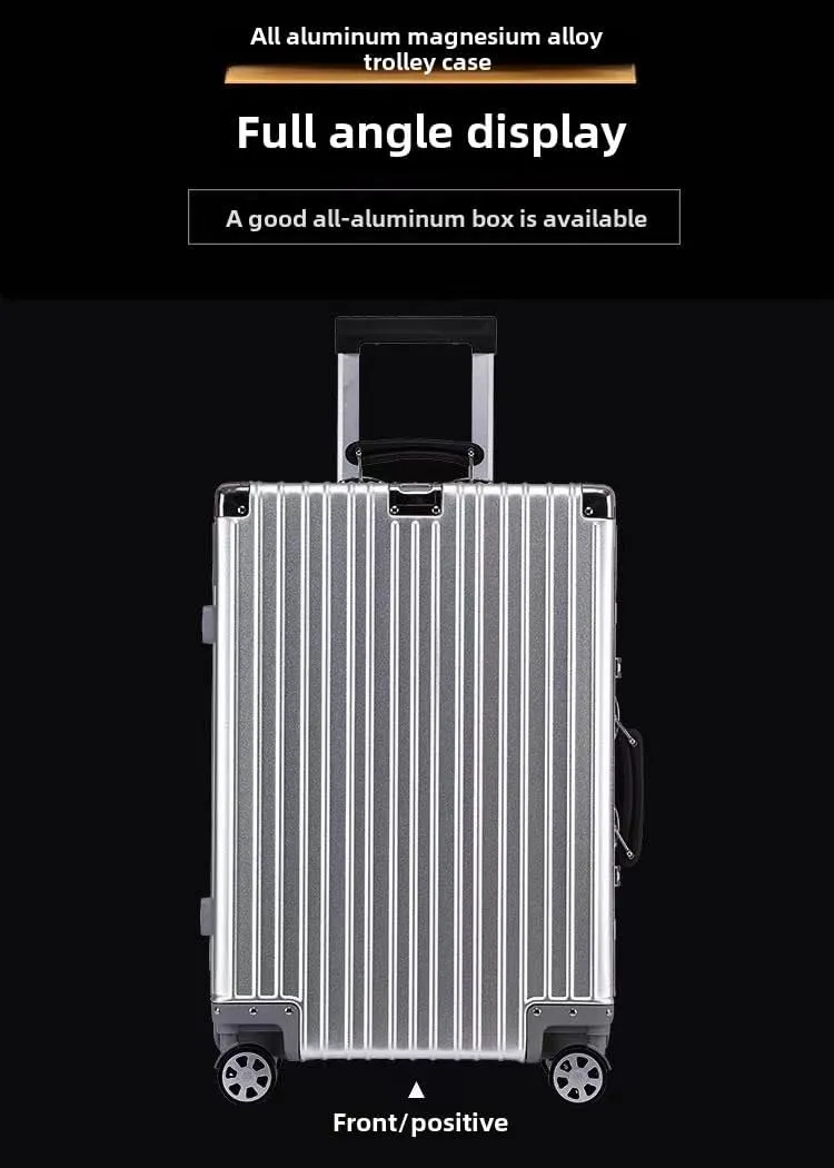 YARVIONAAluminum Carry On Luggage,Hard Shell Spinner Suitcase withTSA Lock Lightweight Business Travel Suitcase,No Zippers,Airline Approved Cabin Luggage (Red(Pc All Aluminum, Carry-On-20-Inch)