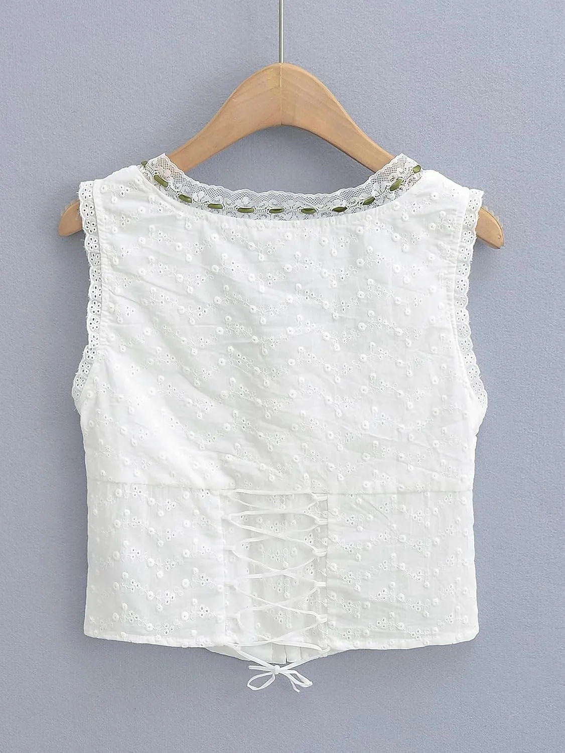 YELLOOP Y2k Modern White Women's Crop Top, Sleeveless, Fitted, Scoop Neck, Regular Size, All Seasons