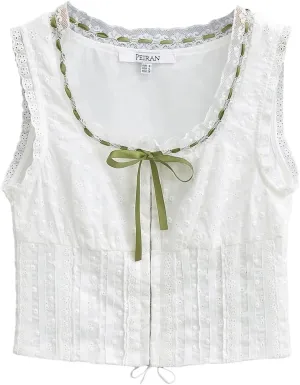 YELLOOP Y2k Modern White Women's Crop Top, Sleeveless, Fitted, Scoop Neck, Regular Size, All Seasons