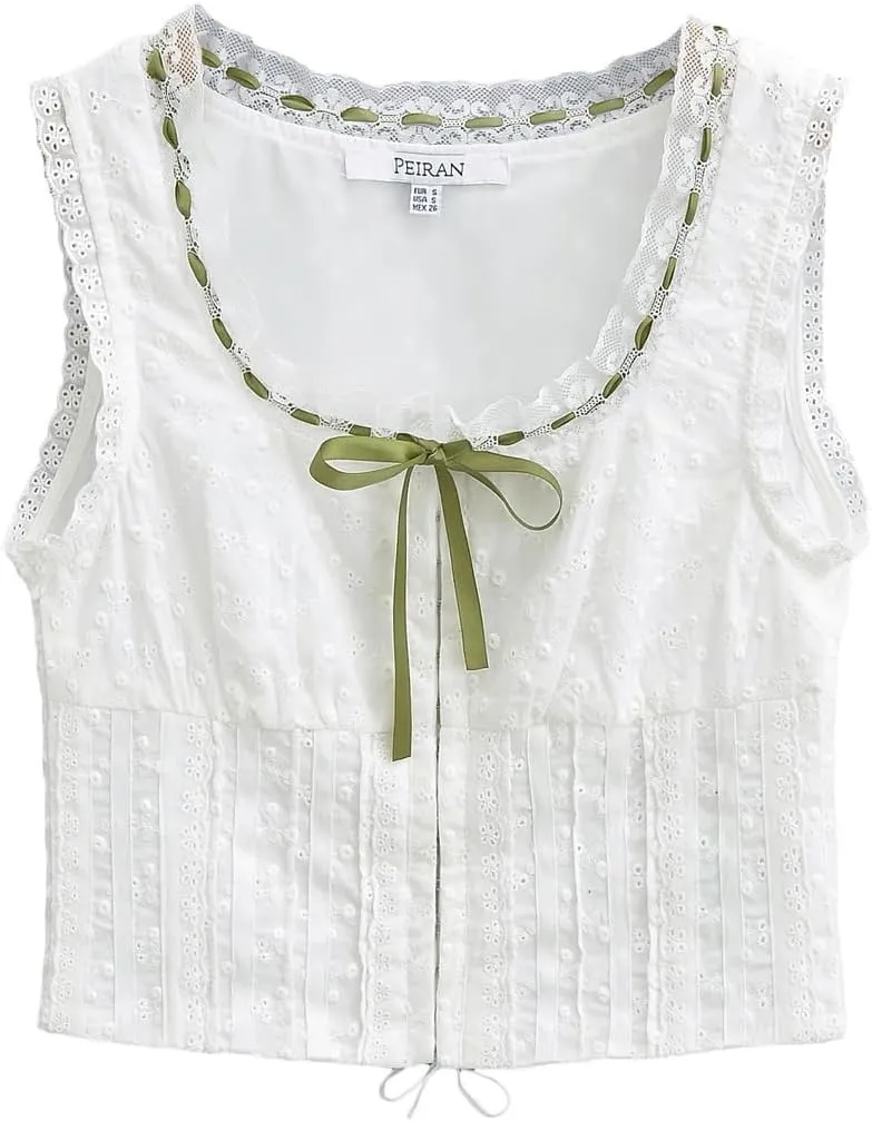 YELLOOP Y2k Modern White Women's Crop Top, Sleeveless, Fitted, Scoop Neck, Regular Size, All Seasons
