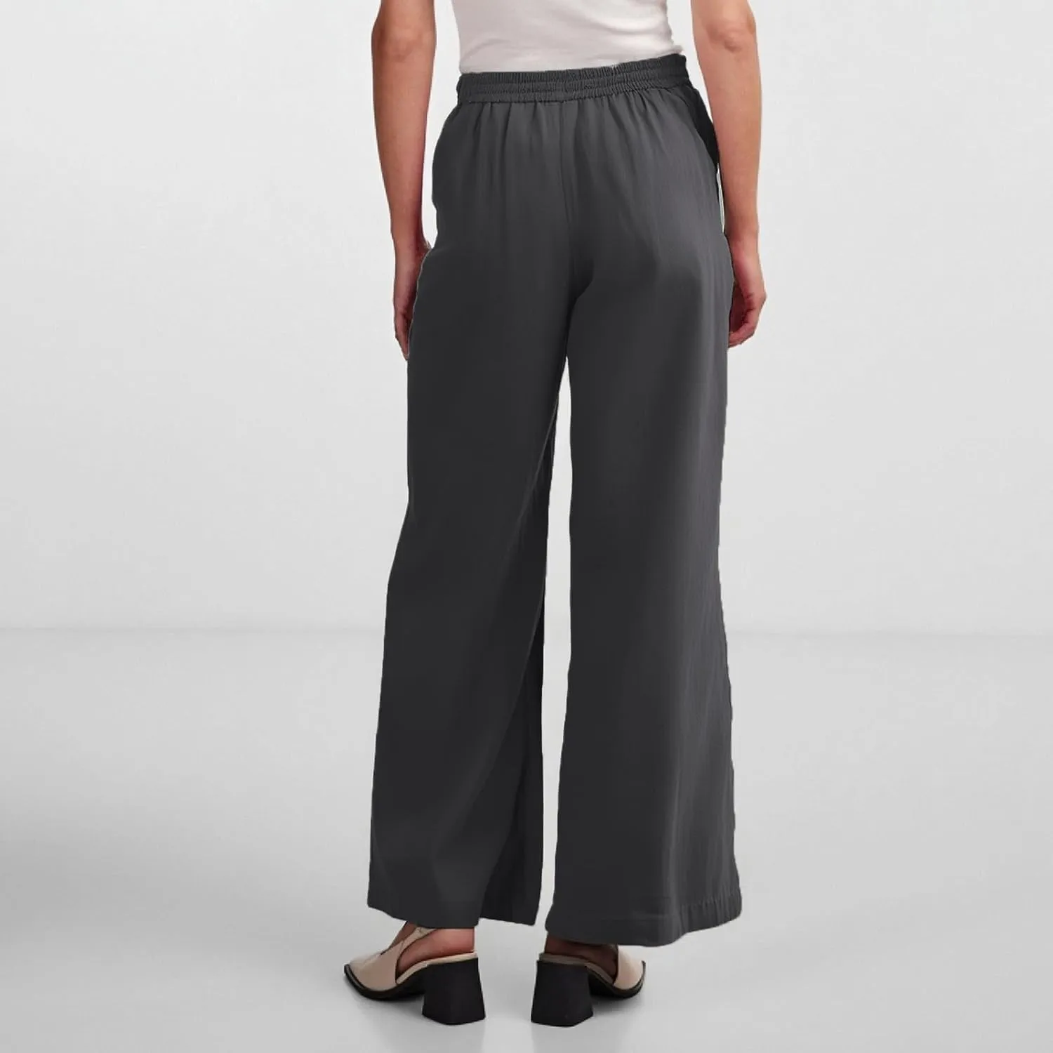 Yoga Pants with Pockets for Women High Waisted Flowy, Khaki Pants Cotton Linen Cargo Trousers Wide Leg Summer