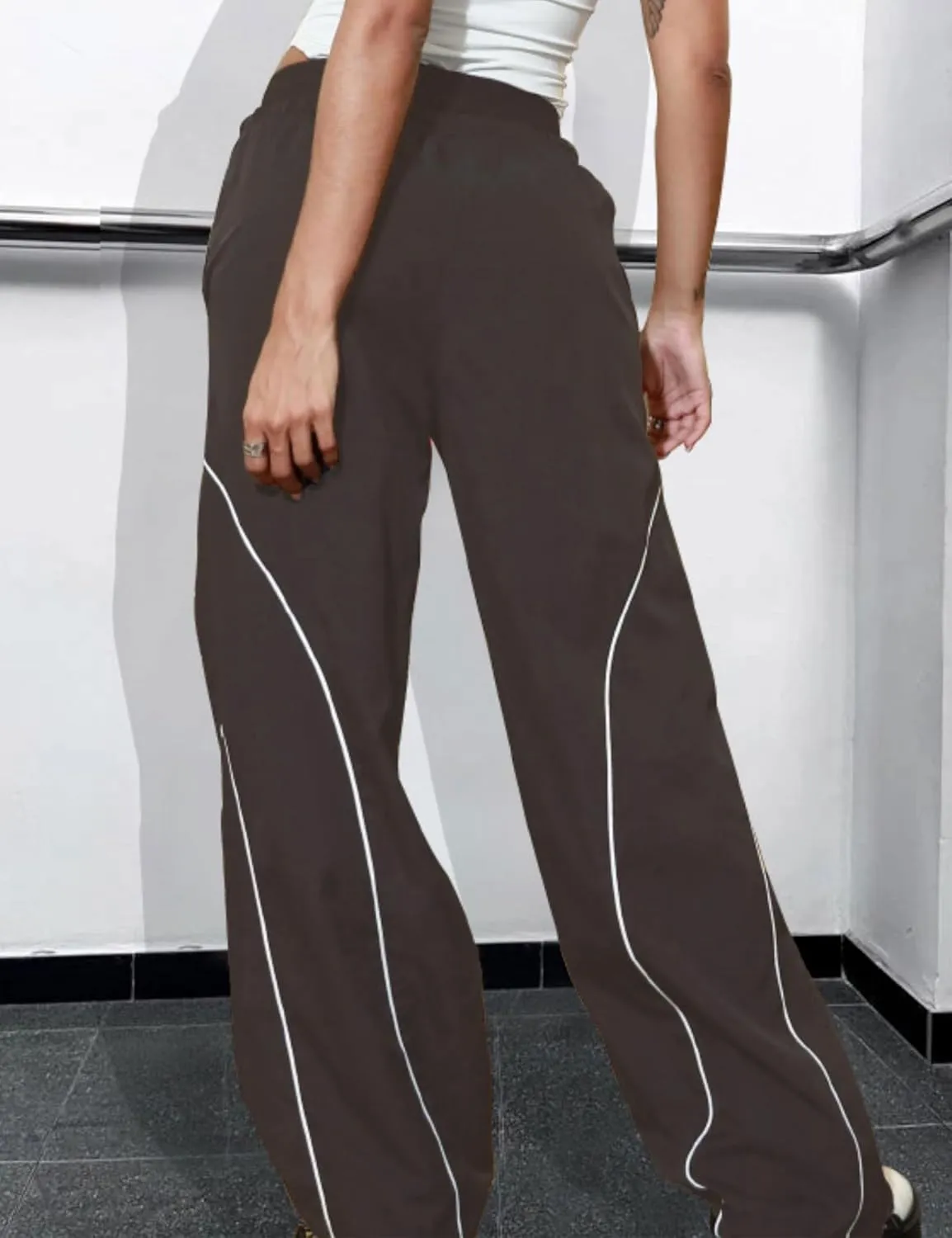 Zontroldy Cargo Pants Women Parachute Pants Y2K Baggy Casual High Waist Wide Leg Track Pants Streetwear